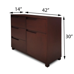 Dark Brown Dressing Table with Drawers &  Mirror | Home Design Lahore