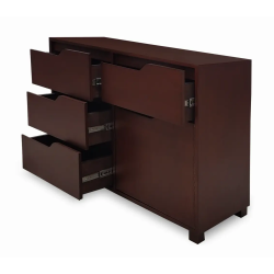 Dark Brown Dressing Table with Drawers &  Mirror | Home Design Lahore