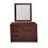 Dressing table with drawers and cabinet dark brown makeup vanity table for sale in Lahore
