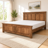 Azena Pure Wood King Size Double Bed Coffee Color - Home Design