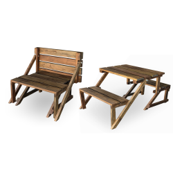 Convertible Wooden Picnic Table Bench in Lahore, Pakistan