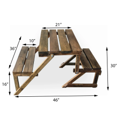 Convertible Wooden Picnic Table Bench in Lahore, Pakistan