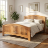Solid Beech Wood King Size Double Bed for Sale in Lahore, Pakistan.