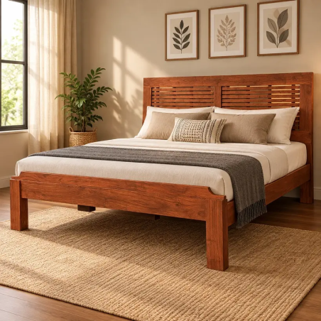 Shop the Pure Wood King Size Double Bed at Home Design Lahore.