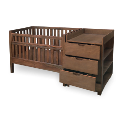 Wooden Baby Cot with 3 Drawers & Shelves | Home Design Lahore