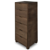Shop the dark brown wooden chest of drawers with six spacious drawers.