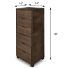 Shop the dark brown wooden chest of drawers with six spacious drawers.
