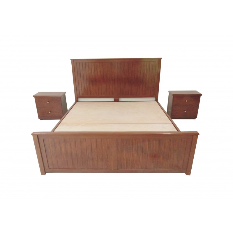 King size Storage Double Bed Wood + Laminated Board