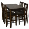 VidaXL Wooden Dining Table with 4 Chairs Brown buy online Lahore-Pakistan
