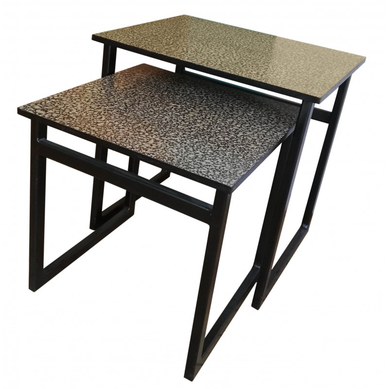 Wooden Nesting Table Black Home Design Lahore